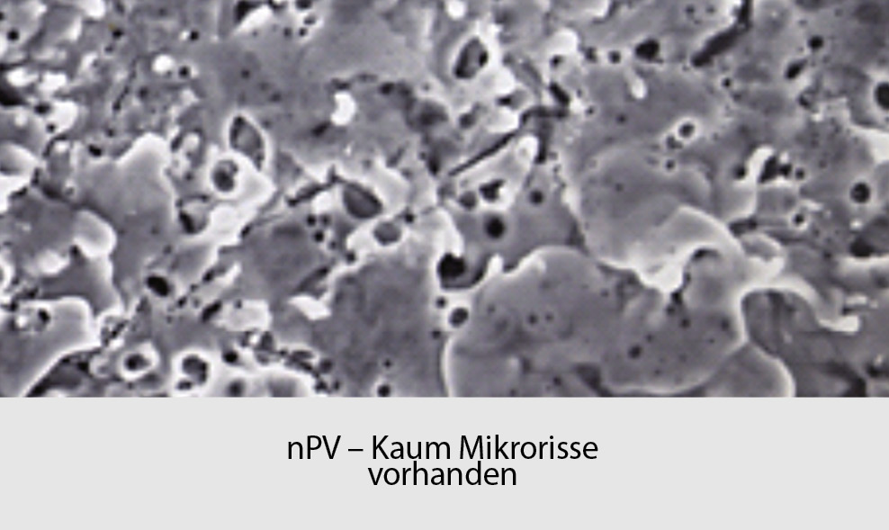 Extrem geringe Neigung zu Mikrorissen